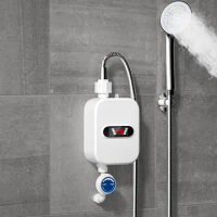 Hot Water Heater Tankless 3.5kw Tankless Water Heater Electric With LED Display 110V Instant Hot Water Heater Waterproof