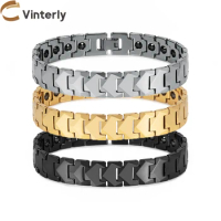 Arrow Scratch-proof Tungsten Bracelet Men Magnetic Hematite Tungsten Carbide Bracelets Benefits Chain Link Jewelry Waterproof