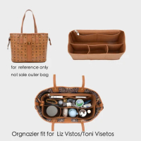 Felt Insert Bags Organizer For MCM Anya Liz Visetos Tote Cosmetic Bag Handbag shaper Shopper Bag Makeup Travel Inner Purse