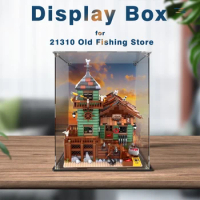 Acrylic Display Box for Lego 21310 Old Fishing Store Dustproof Clear Display Case (Toy Bricks Set not Included）