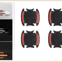 Universal Car reflective carbon fiber decorative safety warning sticker for Fiat 500X Argo 500L 124 Tipo Qubo Panda Mobi