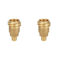 2X QCC1 Nut Propane Gas Fitting Hose Adapter With 1/4Inch Male Pipe Thread Propane Connect Fittings Propane Adapter