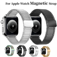 Metal Magnetic Loop strap For Apple Watch Band 49mm 45mm 44mm 42mm 41mm 40mm Link Bracelet iWatch Series Ultra/2 9 8 7 6 5 4 SE