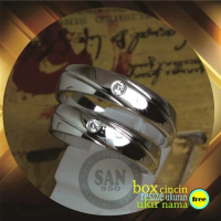 Cincin nikah tunangan nikah kawin C943 - palladium emas putih kuning platinum & perak 950