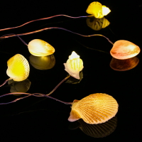 LED貝殼燈發光貝殼景觀燈戶外低壓12V水池魚池塘室內室櫥窗裝飾燈1入