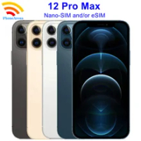 IPhone 12 Pro Max 5G โทรศัพท์มือถือ6.7 "128GB/256GB ปลดล็อค IPhone12PM สมาร์ทโฟน Super retina XDR OLED ด้วย Face ID