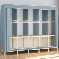 衣櫃實木佈衣櫃簡易組裝非鋼管加粗加固單雙人家用臥室衣櫥置物架
