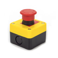 ManHua Emergency Stop Push Button Switch Mushroom Head Control Box for Equipment Elevator One Normally Open Closed XAL-J174H29