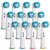 Replacement Toothbrush Heads Compatible with Oral B Braun 12 Pcs ,Pro 500/1000/1500/3000/3757/5000/7000/7500/8000
