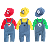 【Baby 童衣】寶寶造型服 假兩件吊帶連身衣附帽子 12019(共3色)