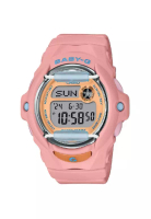 CASIO 卡西歐 Baby-G 數位粉紅樹脂錶帶女式手錶 BG-169PB-4DR