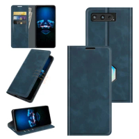 Rog Phone 5S Pro Magnetic Business Phone Case For ASUS Rog Phone 5 Pro Cover Card Holder Flip Wallet Bag Case Coque