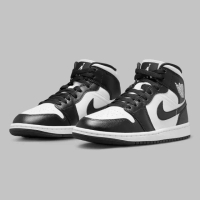 【NIKE 耐吉】休閒鞋 Air Jordan 1 Mid Panda WHITE/BLACK 黑白 女款 DV0991-101