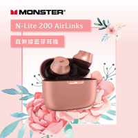 Monster 魔聲｜N-Lite 200 AirLinks 真無線藍牙耳機(櫻花粉)