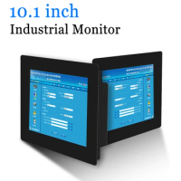 10.1 inch Clip-on Computer LED Monitor Industrial Monitor Portable Display with HDMI DVI VGA AV Output