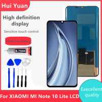 6.47";Test For Xiaomi Mi Note 10 Lite LCD Display+Touch Screen Digitizer Assembly For Note10lite M2002F4LG, M1910F4G Displa