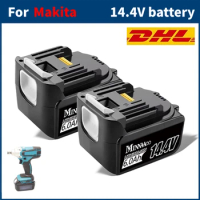 14.4V 4/5/6Ah Li-ion Battery Replacement for Makita 14v Battery BL1440 LXT200 BDF340 TD131D With LED Charger