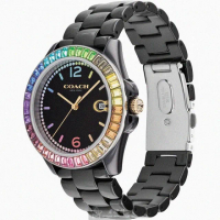 【COACH】COACH手錶型號CH00165(黑色錶面黑錶殼深黑色陶瓷錶帶款)