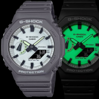CASIO 卡西歐 G-SHOCK 綠光系列 八角 農家橡樹 雙顯手錶 送禮推薦 GA-2100HD-8A