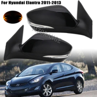 Side Mirror Heating For Hyundai Elantra 2011-2013 Outer Rearview Mirror Turn Signal assembly Reversing Mirror Assy 6 pin