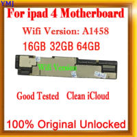 For ipad 4 Wifi Version Motherboard 100% Original Wifi+3G SIM Cellular Version for ipad 4 MainBoard 16gb 32G Factory Unlocked