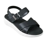 Dr. Kevin Sepatu Sandal Tali Belakang Sling Back Wanita Hak Rata Flat Sandal 561-110 Hitam 37