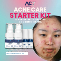 2x AC7D Acne Care Starter Kit (Serum 10ml +Moisturiser 30ml) - Acne Clear 7 Days | Acne Treatment fo