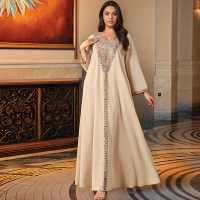 Váy Abaya Hồi Giáo, Phong Cách Cung Điện Trung Đông Kuwait, Váy Dài Tay, Dáng Rộng Vừa Vặn, Ngoại Cỡ