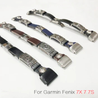 Leather Strap For Garmin Fenix 7X 7 6X 6 Pro 5X Smart Watch Band Easyfit Bracelet For Garmin Fenix 5S 6S 7S Wristband 26 22 20mm