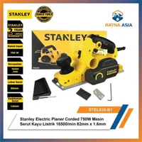 Mesin Serut Kayu Stanley STEL630-B1 Electric Planer Corded 750W 16500/min Ukuran 82mm x 1.6mm