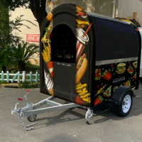 Australia Standard Street Fast Mobile Food Cart Truck Trailer With Kitchen Frozen Car Customised Customizable