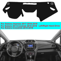 2 Layers Car Inner Dashboard Cover Dash Mat Carpet Cushion Cape For Subaru Impreza 2017 2018 2019 Subaru XV Crosstrek 2018 2019