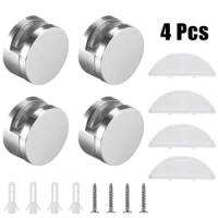 4pcs Mirror Clip Zinc Alloy Hanging Wall Mount Holder For Bathrooms Washrooms Dressing Tables Accessories Mirror Buckle