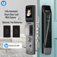 Fully Automatic Smart Door Lock With Camera APP Control Electronic DIgital Door Lock Fingerprint Password Smart Door Lock