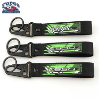 Key Belt For Kawasaki Z650 Z900 Ninja 125 250SL 250 300 400 650 1000 Z900RS Z 650 900 Moto Keyring Embroidery Key Chain Keychain