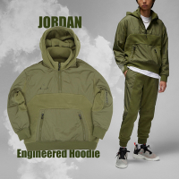 Nike 長袖上衣 Jordan 23 Engineered 男款 軍綠 連帽 帽T 寬鬆 休閒 喬丹 基本款 DV1592-378