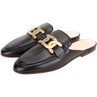 TOD S Kate 金屬飾釦牛皮穆勒鞋(黑色)