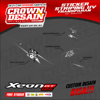 Striping Stiker Uv Transparan Xeon GT 125 Medusa Viral - Stiker Striping Xeon GT 125 Motif Medusa - 