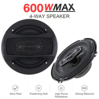 2pcs 6.5 Inch 600W 12V 4 Way Car Coaxial Speaker Auto Music Stereo Subwoofer Full Range Frequency Hifi Speakers