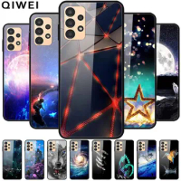 Tempered Glass Phone Cases For Samsung A13 4G Case Hard PC Back Covers for Samsung Galaxy A53 5G A33 A73 Protective Shells A 13