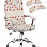 Flower Gradient Elastic Office Chair Cover Gaming Computer Chair Armchair Protector Seat Covers