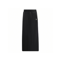 Adidas 休閒長裙 Adicolor Skirt 女款 黑 排扣 經典 三線 三葉草 愛迪達 HF7534