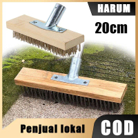 20cm Sikat Gosok Lantai Kawat Baja Tahan Karat | Sikat Pembersih Sapu Lumut Outdoor | Gagang Panjang