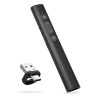 Bisofice Laser Presentation Pointer for PowerPoint PPT Clicker with USB/TypeC Dual Head Receiver Wireless Rechargeable Presenter