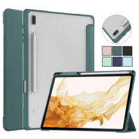 For Samsung Galaxy Tab S7 FE S8 Plus SM T733 Case with Pen Holder Smart Magnetic Cover for Galaxy Tab S7 FE S8 Plus Cover Tablet