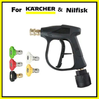 High Pressure Washer Water Gun M22 For Karcher Pressure Washer Gun With 1/4 Quick Connector Multi-angle Nozzle 345bar 5000psi