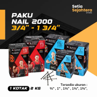 NAIL 2000 Paku Plywood Kayu Triplek Seng Presisi ¾ 1 1¼ 1½ 1¾ - 1 Kotak 2 KG