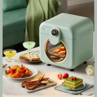 Hauswirt Air Fryer 220V 1900W Electric Fryer 12L Light Wave Visible Oven Retro Airfryer Knob Control Enamel Liner Air Fryer
