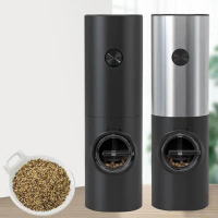 โปรโมชั่น Electric Automatic Salt and Pepper er Set Rechargeable/Battery Powered Adjustable Coarsene