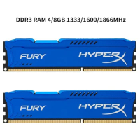 Memoria DDR3 RAM 4GB 8GB 16GB 1866MHz 1333 1600MHz Desktop RAM 240Pins 1.5V PC3-12800 14900 10600 DIMM HyperX PC Memory Module